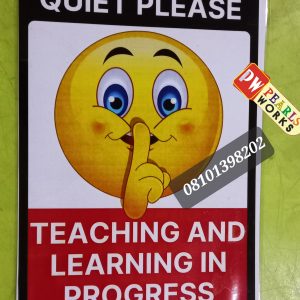 Teaching and Learning In Progress Foam Board Signage