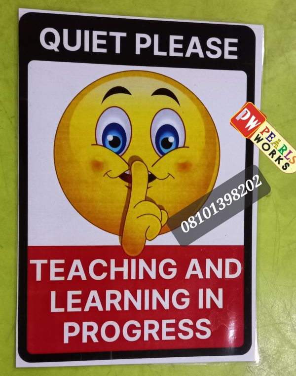 Teaching and Learning In Progress Foam Board Signage